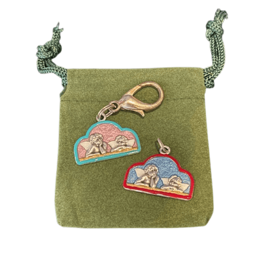 Cherub Guardian Angel, Pair Medal, Protection and Guidance - Rob Clemenz SaintsforSinners