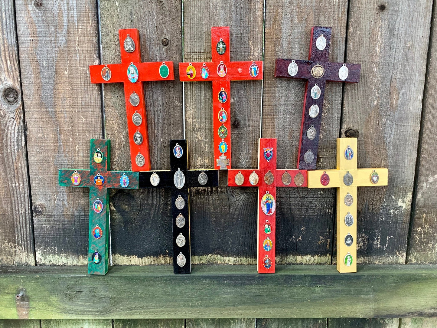 Hand - Painted Repurposed Crosses. Remixed, Remade, Remodeled & Repurposed! - Rob Clemenz SaintsforSinners