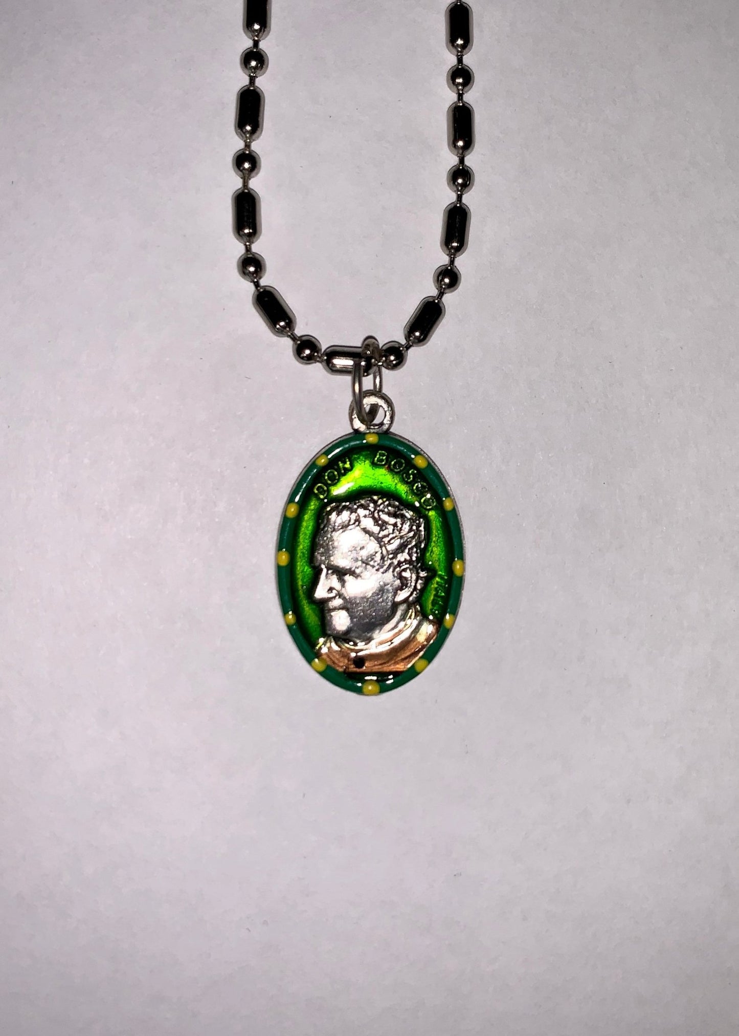 John Don Bosco, Hand - Painted Saint Medal, Apostle to Youth, New Orleans Covenant House - Rob Clemenz SaintsforSinners