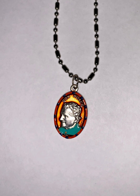 John Don Bosco, Hand - Painted Saint Medal, Apostle to Youth, New Orleans Covenant House - Rob Clemenz SaintsforSinners