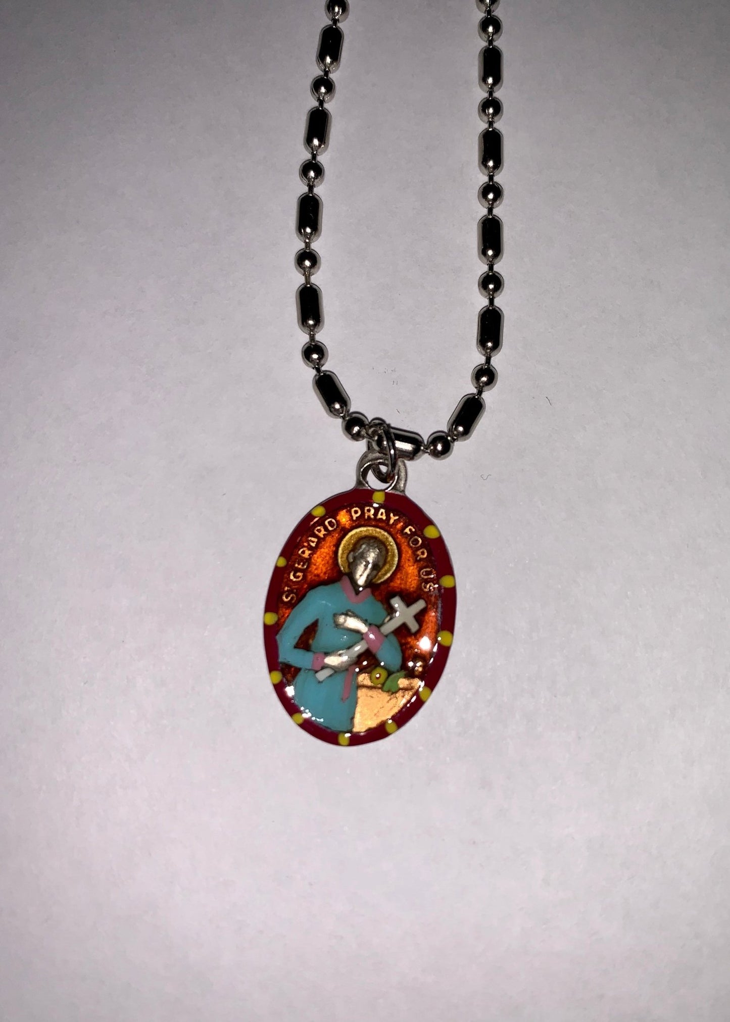 Gerard Majella, Hand - Painted Saint Medal, Patron Mothers, Pregnant Women, Safe Childbirth - Rob Clemenz SaintsforSinners