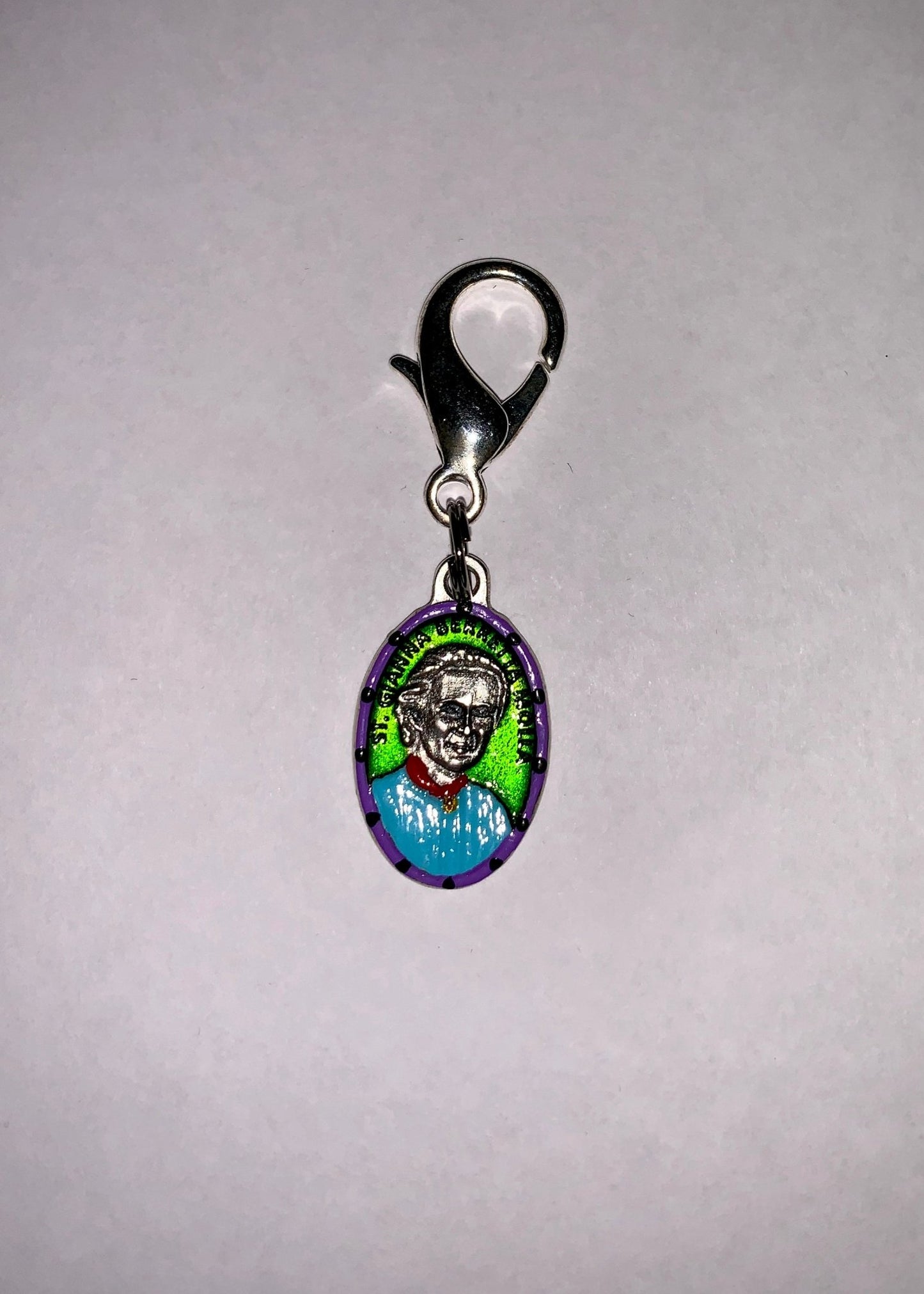 Gianna Beretta, Hand - Painted Saint Medal, Patron of Mothers, Unborn Children - Rob Clemenz SaintsforSinners