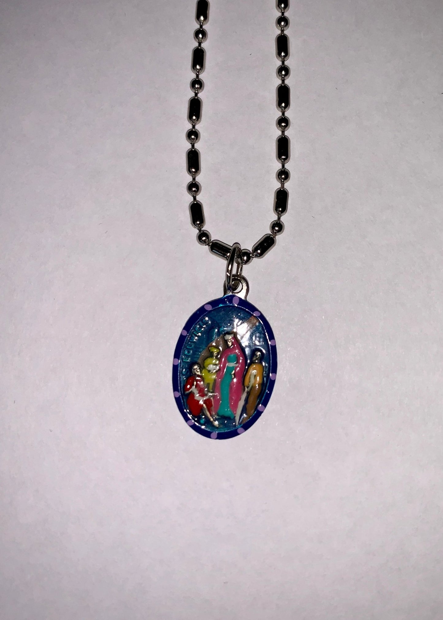 Hedwig, Hand - Painted Saint Medal, Patron of Queens, Invoked for Reconciliations - Rob Clemenz SaintsforSinners