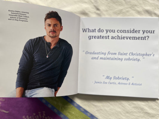 Marcel Proust "The HE/ART of Listening is Glistening" Centenary Celebration Photo Book & the Proust Questionnaire, featuring SaintsforHOPE Hand - Painted Saint Medals - Rob Clemenz SaintsforSinners