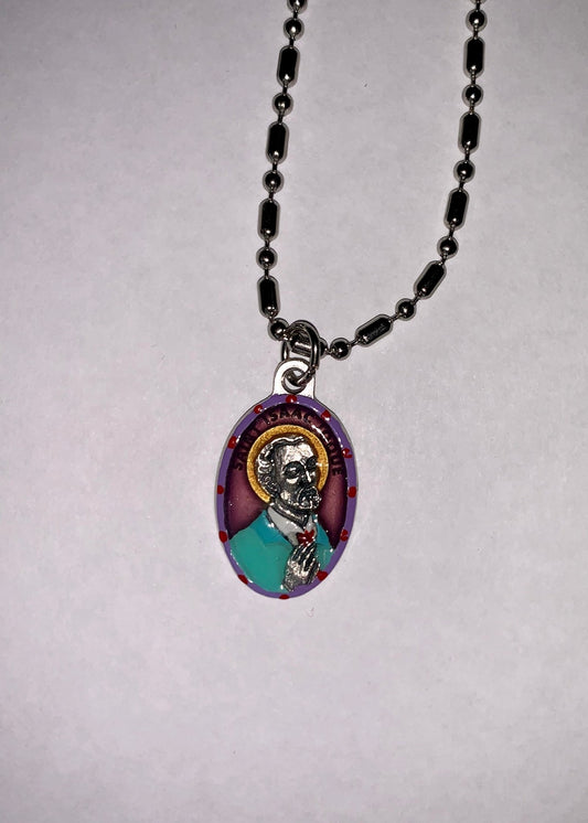 Isaac Jogues, Hand - Painted Saint Medal, Jesuit Missionary, Strength in Difficulty - Rob Clemenz SaintsforSinners