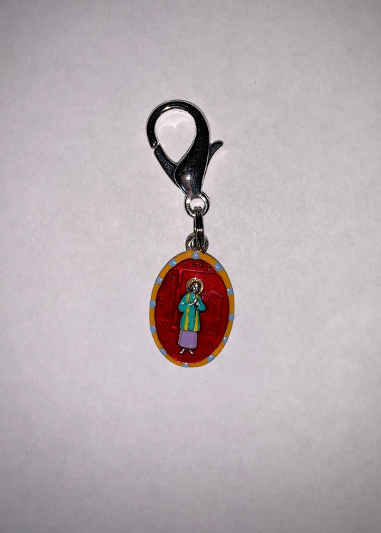 Jean Baptiste Vianney, Hand - Painted Saint Medal, Patron of Parish Priests, The Cure D’Ars - Rob Clemenz SaintsforSinners