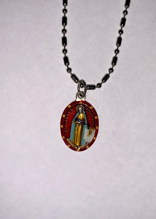 Johannes Berchmans, Hand - Painted Saint Medal, Patron of Students, Altar Servers, Teens - Rob Clemenz SaintsforSinners