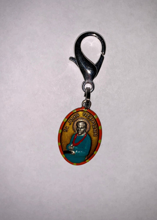 John Neumann, Hand - Painted Saint Medal, Bohemia, New York, Spiritual Care - Rob Clemenz SaintsforSinners
