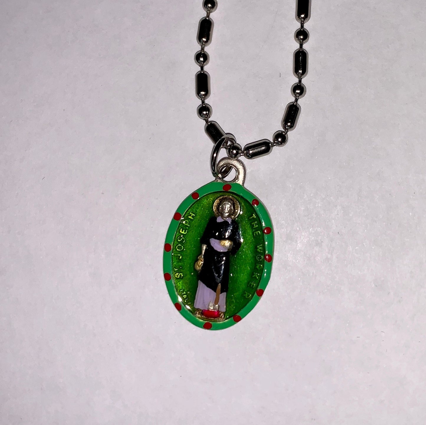 Joseph the Worker, Saint Medal, Jesus's Step - Father, Patron of Fatherly Figures, Carpenters - Rob Clemenz SaintsforSinners