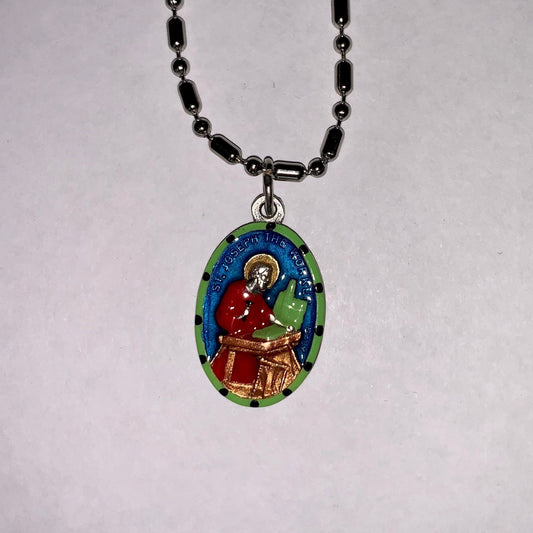 Joseph the Worker, Saint Medal, Jesus's Step - Father, Patron of Fatherly Figures, Carpenters - Rob Clemenz SaintsforSinners