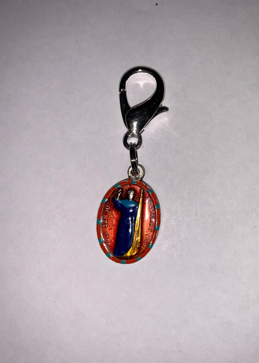 Juan Capistrano, Hand - Painted Saint Medal, Patron of Judges, Jurists, Lawyers, Legal Matters - Rob Clemenz SaintsforSinners