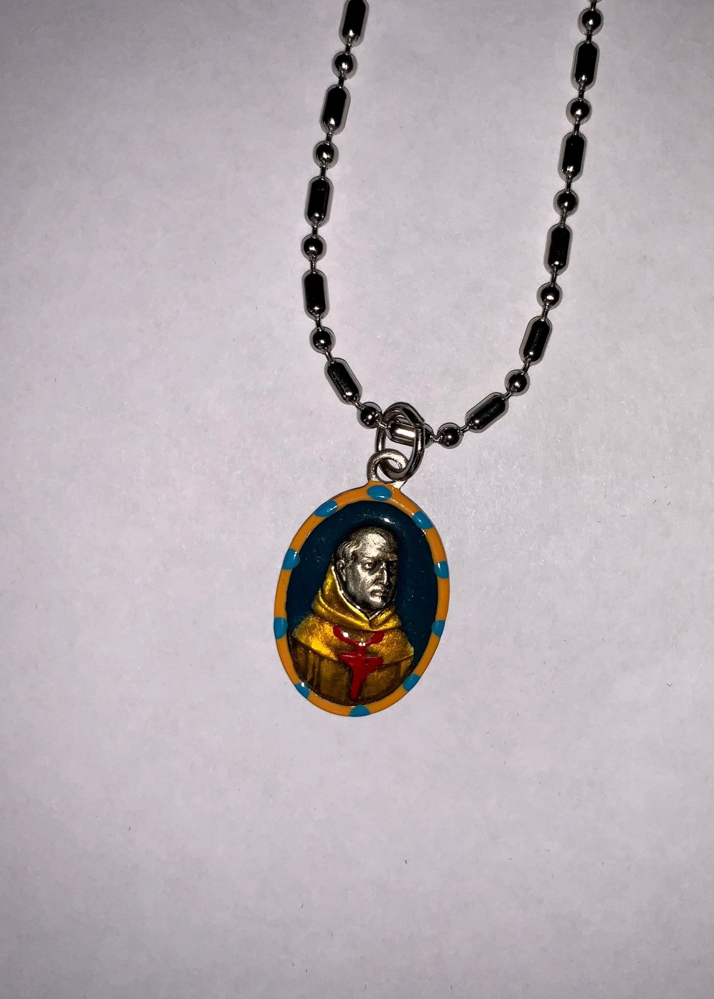 Junipero Serra, Hand - Painted Saint Medal, Missions, American West, Catholic Reformation - Rob Clemenz SaintsforSinners