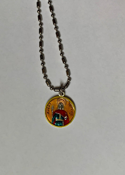 King Stephen, Hand - Painted Saint Medal, Patron of Hungary - Rob Clemenz SaintsforSinners