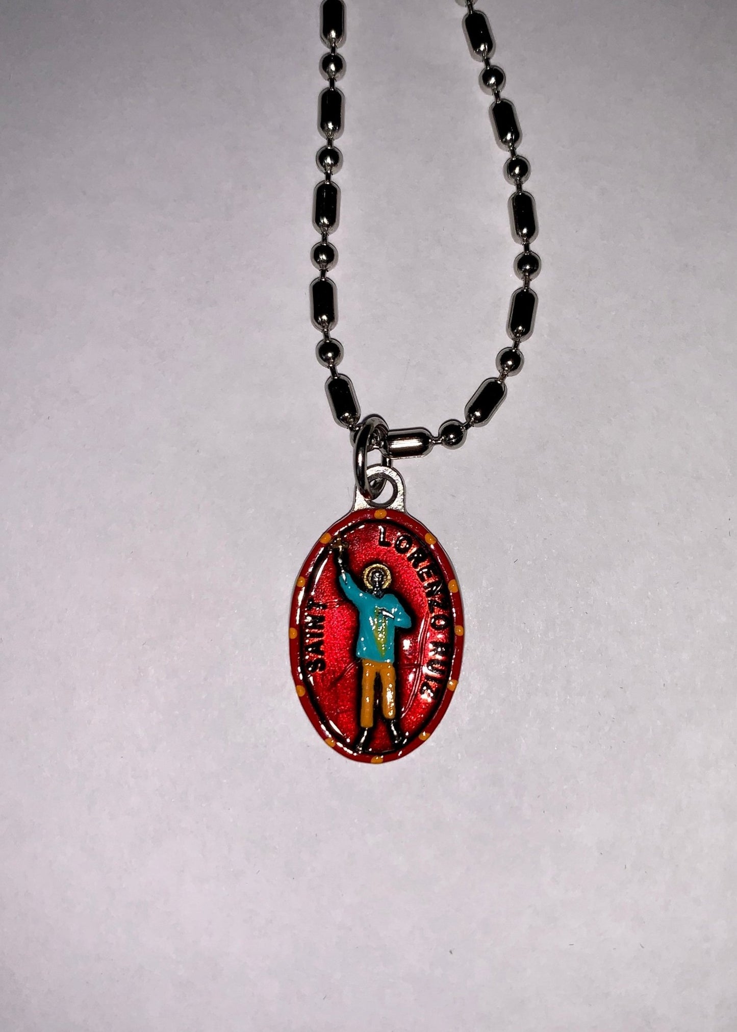 Lorenzo Ruiz, Hand - Painted Saint Medal, Martyr, Patron of Philippines, Secretaries - Rob Clemenz SaintsforSinners