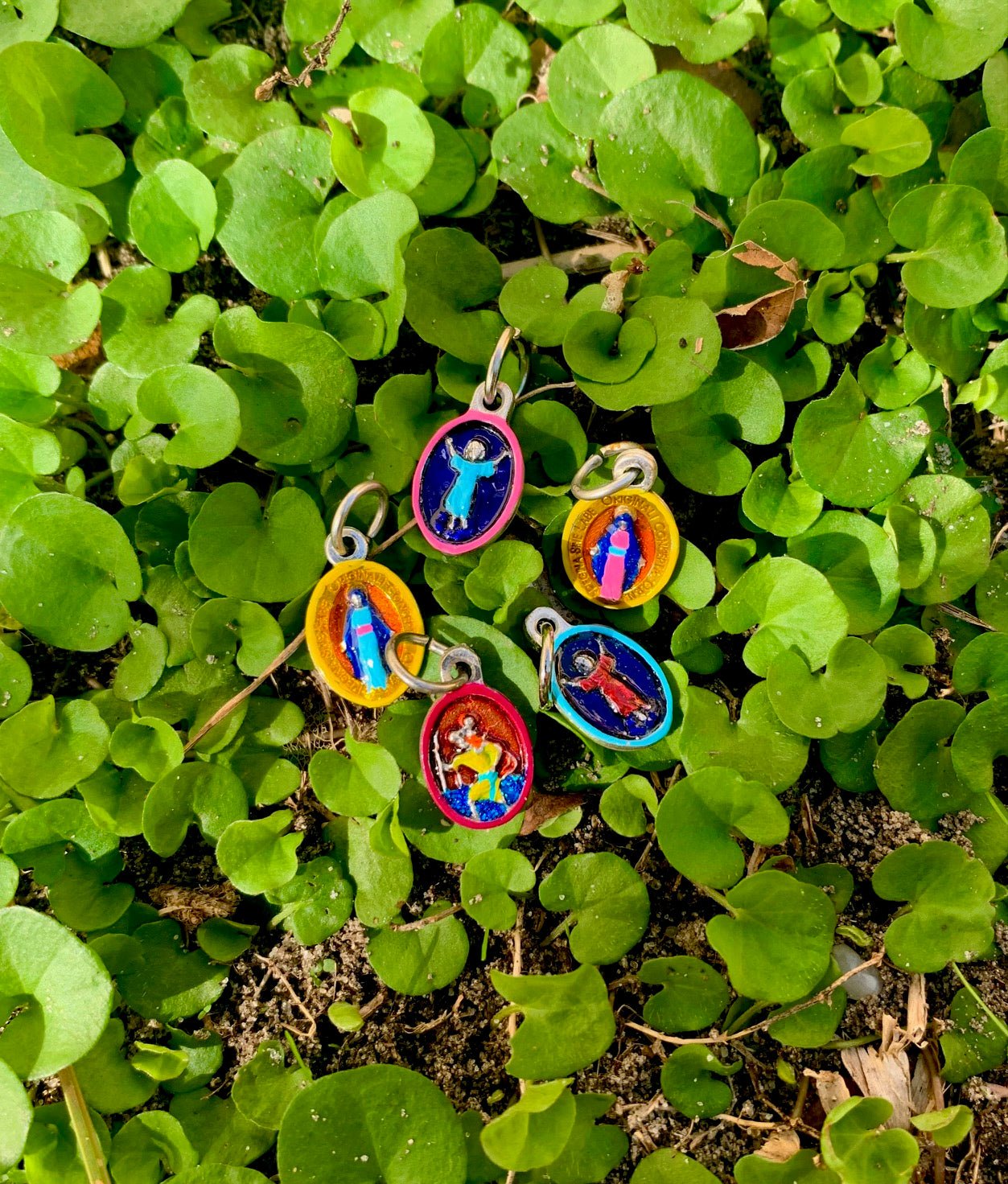 Tiny Mini Hand - Painted Saint Medals - Perfect for Bracelets - Rob Clemenz SaintsforSinners