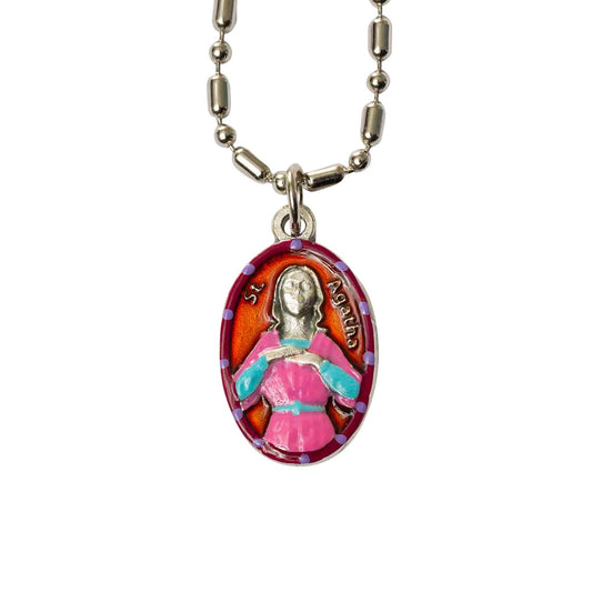 Agatha Breast Cancer Saint Medal, Patron Saint Cancer Patients, Especially Breast Cancer - Rob Clemenz SaintsforSinners
