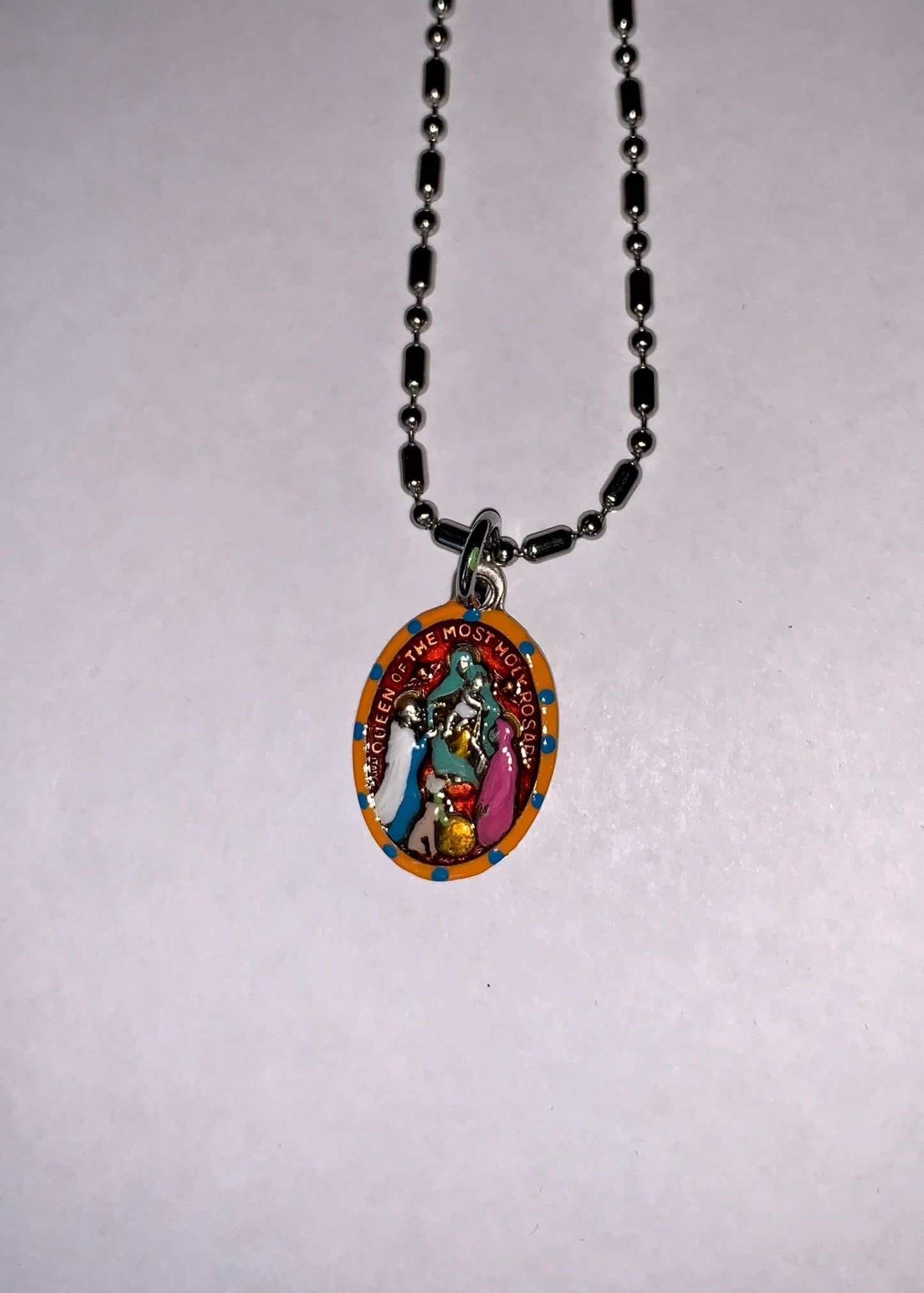 Our Lady Of the Most Holy Rosary, Hand - Painted Medal, Military Victories - Rob Clemenz SaintsforSinners