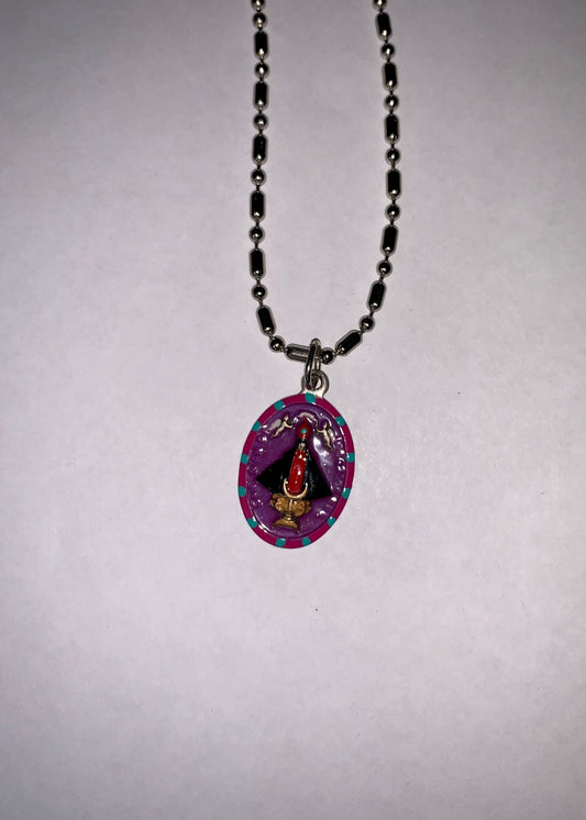 Our Lady Of San Juan De Los Lagos, Hand - Painted Medal, Mexico, Patron of Safety - Rob Clemenz SaintsforSinners