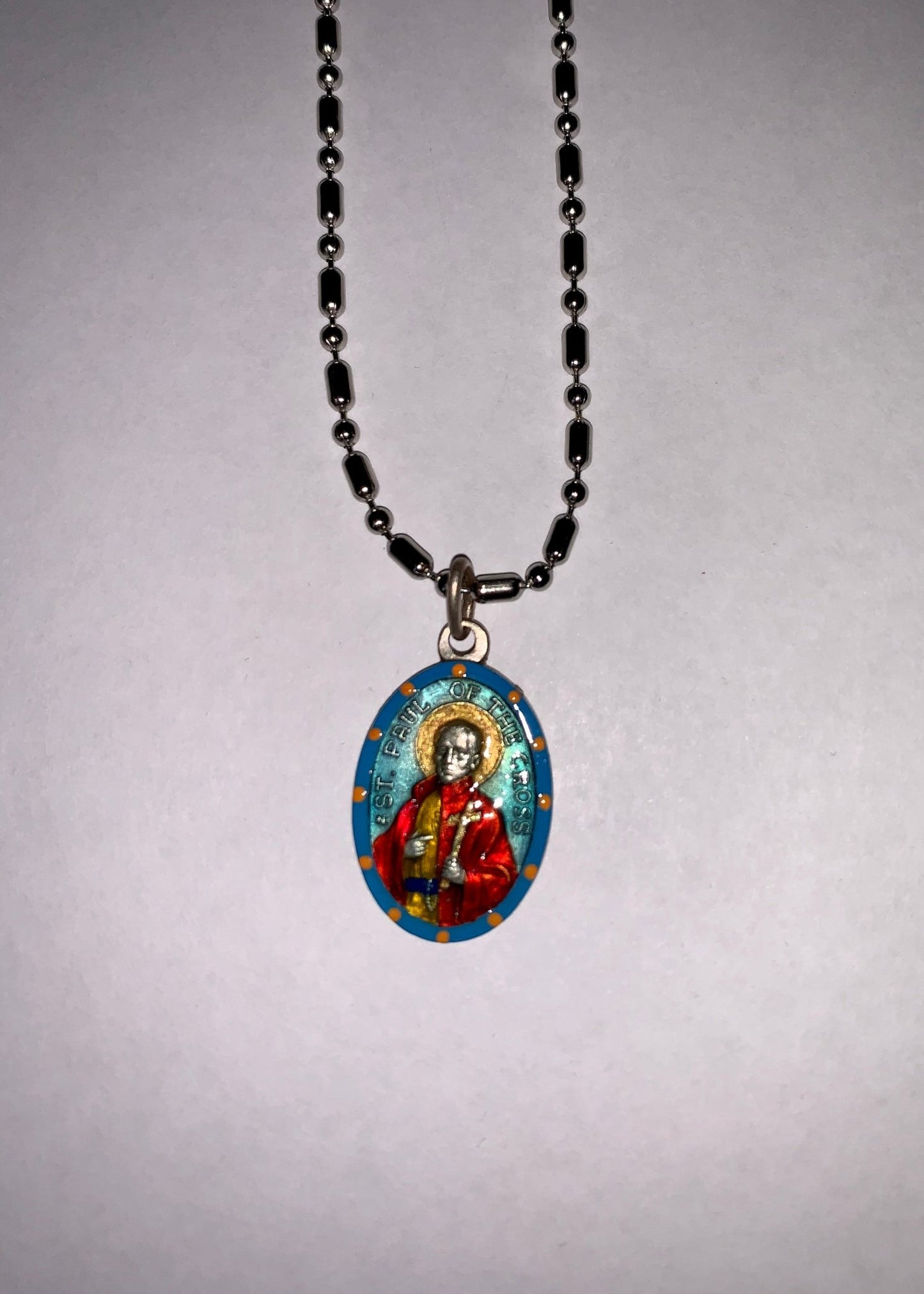 Paul of the Cross, Hand - Painted Saint Medal, Founder of the Passionists - Rob Clemenz SaintsforSinners