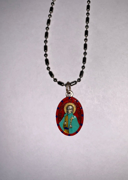 Paul of the Cross, Hand - Painted Saint Medal, Founder of the Passionists - Rob Clemenz SaintsforSinners