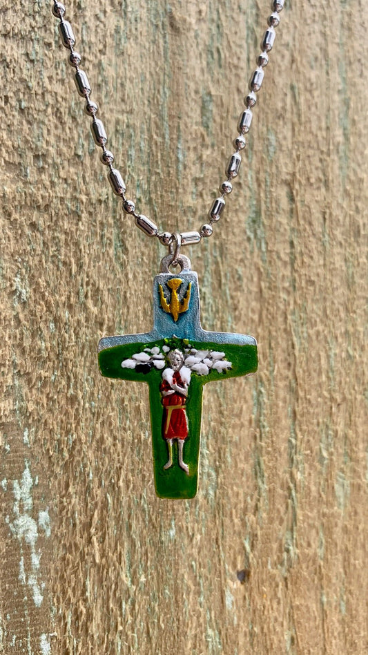Pectoral Cross of Pope Francis, Hand - Painted, Rosary Cross - Rob Clemenz SaintsforSinners