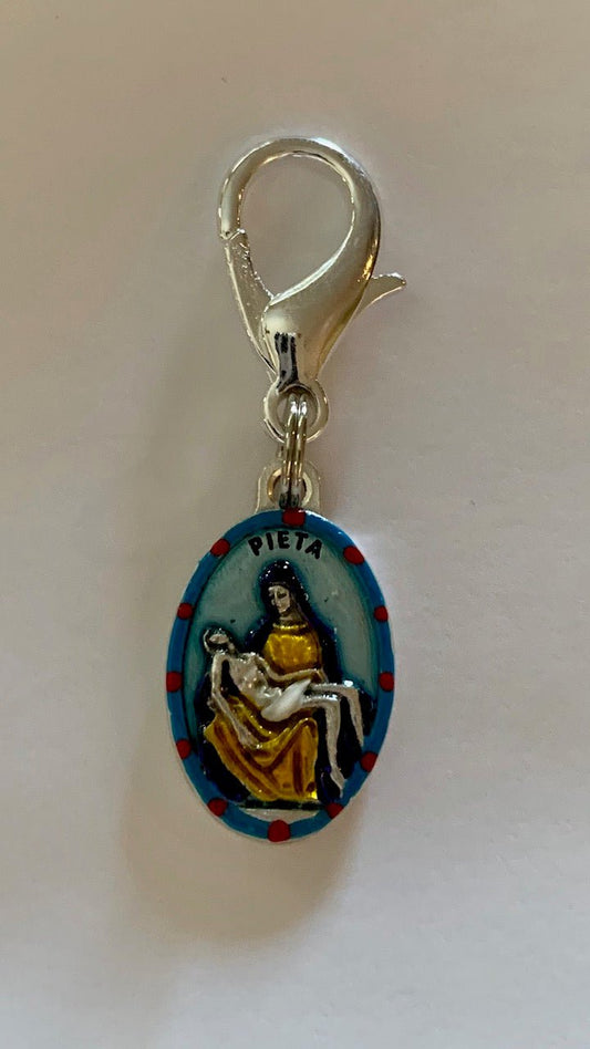 Pieta, Hand - Painted Medal, “The Pity,” Michelangelo - Rob Clemenz SaintsforSinners