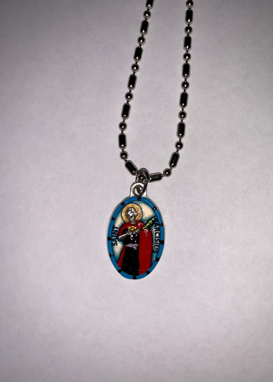 Tarcisius, Hand - Painted Medal, Patron of Altar Boys and Girls, Against Bullying - Rob Clemenz SaintsforSinners