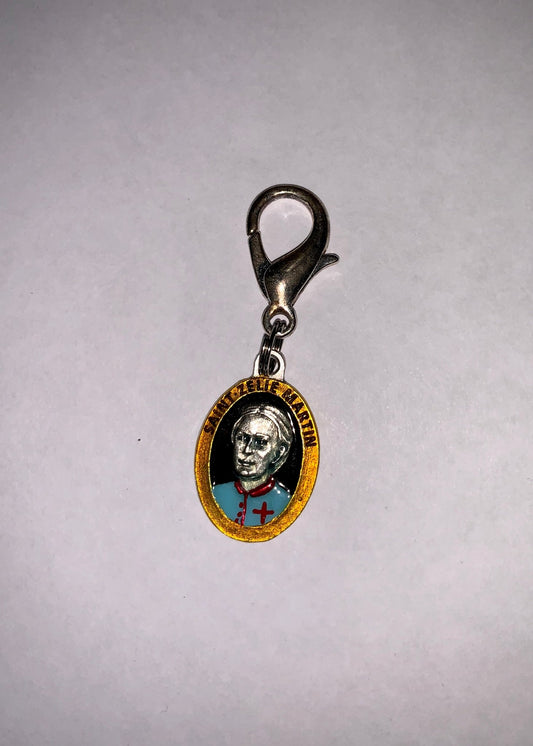 Zelie Martin, Hand - Painted Saint Medal, Mother of Saint Therese of Lisieux - Rob Clemenz SaintsforSinners