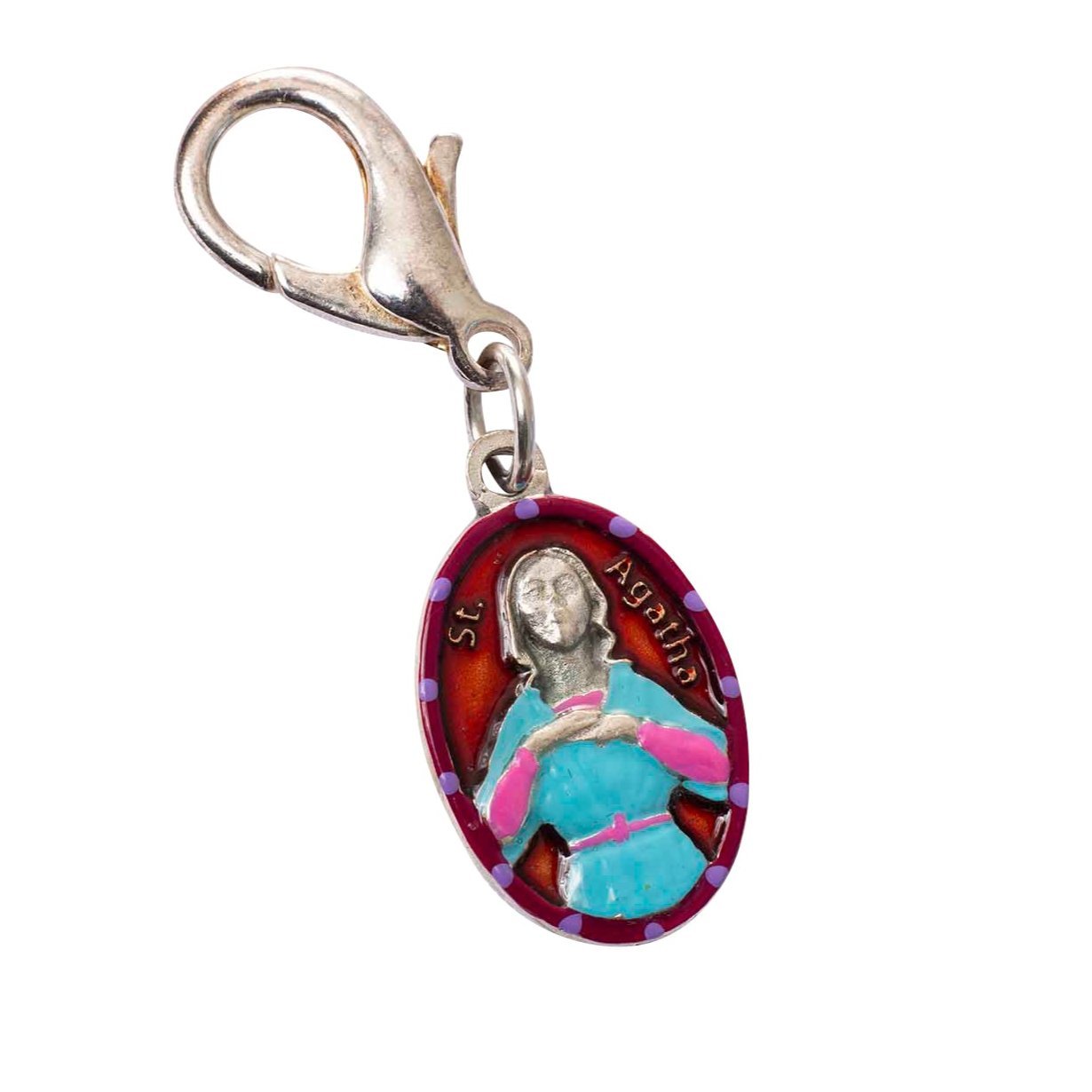 Agatha Breast Cancer Saint Medal, Patron Saint Cancer Patients, Especially Breast Cancer - Rob Clemenz SaintsforSinners