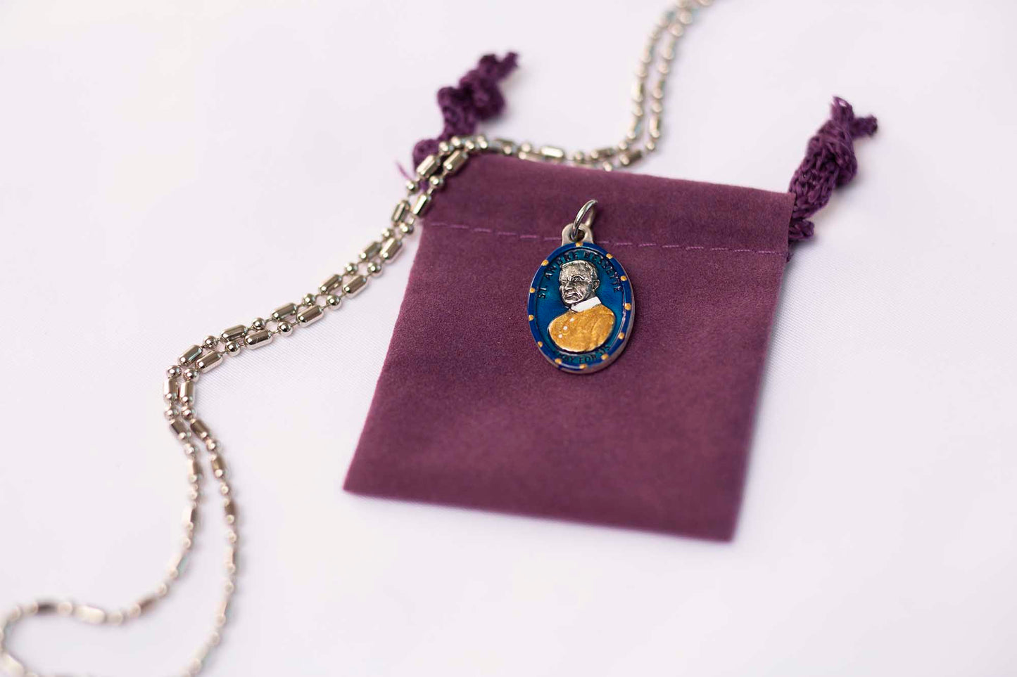 Andre Bessette, Blessed Holy Cross Schools, Hand - Painted Saint Medal, Patron of Teachers - Rob Clemenz SaintsforSinners