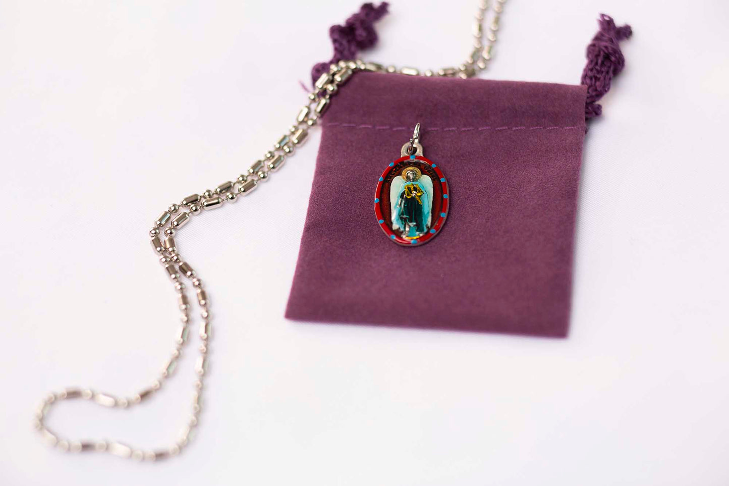 Uriel the Archangel, Hand - Painted Medal, Patron of Arts, Sciences, Poetry, Creativity - Rob Clemenz SaintsforSinners