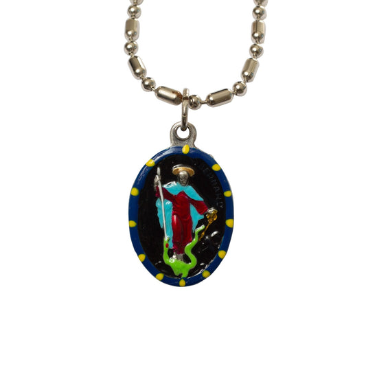 Bernard, Hand - Painted Saint Medal, Patron of Bees, Honey, Candlemakers - Rob Clemenz SaintsforSinners