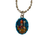 Saint Blaise Medal Necklace - Hand-painted on Italian Silver by Saints For Sinners