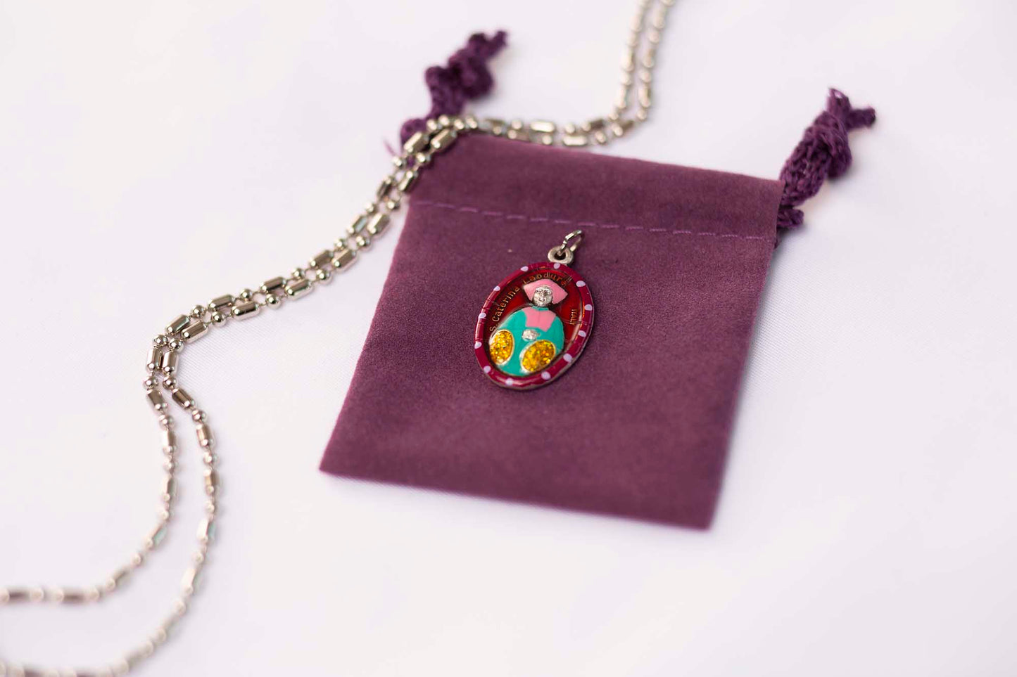 Catherine Laboure, Hand - Painted Saint Medal, Miraculous Medal, Visions, "The Flying Nun" - Rob Clemenz SaintsforSinners