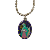 Saint Catherine of Sweden Medal - Hand-Painted on Italian Silver by Saints For Sinners