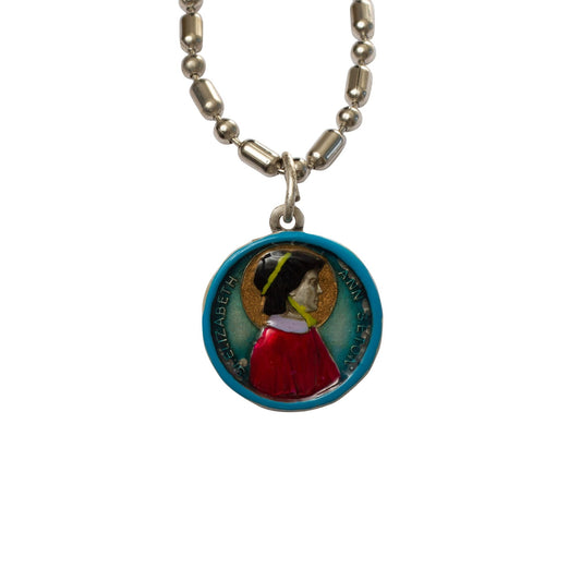 Elizabeth Ann Seton, Hand - Painted Saint Medal, American, Sisters of Charity - Rob Clemenz SaintsforSinners
