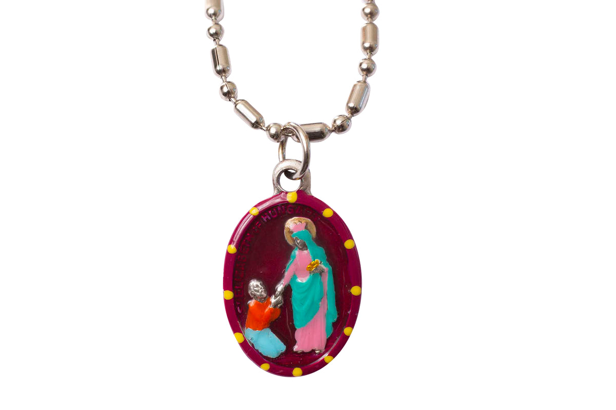 Elizabeth of Hungary, Saint Medal 2/Red, Patron of Bakers, Seamstress