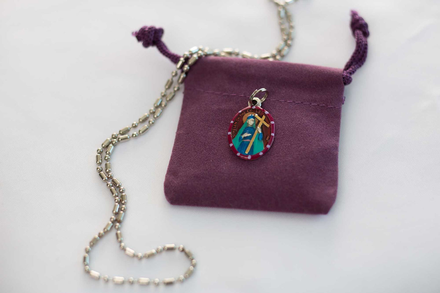 Helen of the Cross, Hand - Painted Saint Medal, Patron of Archaeologists & New Discoveries - Rob Clemenz SaintsforSinners