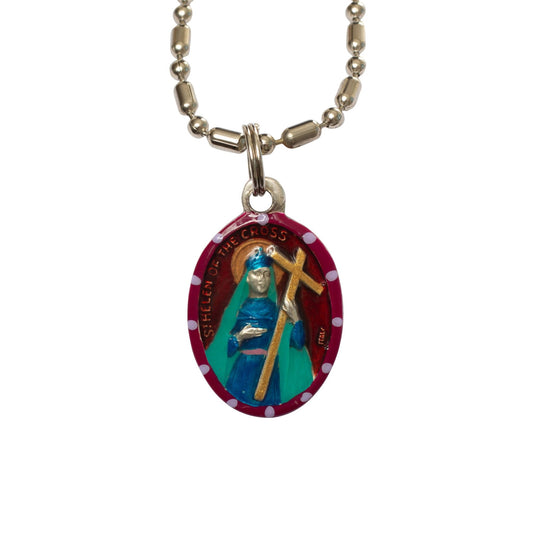 Helen of the Cross, Hand - Painted Saint Medal, Patron of Archaeologists & New Discoveries - Rob Clemenz SaintsforSinners