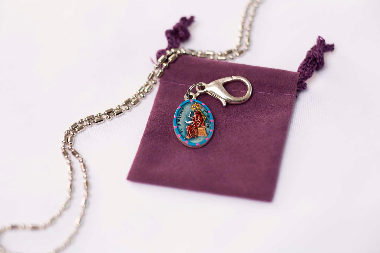 Hildegard, Hand - Painted Saint Medal, “Sibyl of the Rhine,” 4th Female Doctor of the Church, Mystic, Music Composer - Rob Clemenz SaintsforSinners