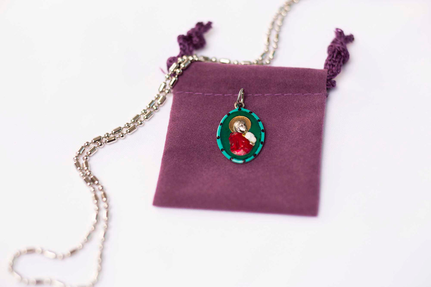 Madonna of the Street, Hand - Painted Saint Medal, Madonnina, Madonna Della Strada, Our Lady of the Wayside, Traveling - Rob Clemenz SaintsforSinners