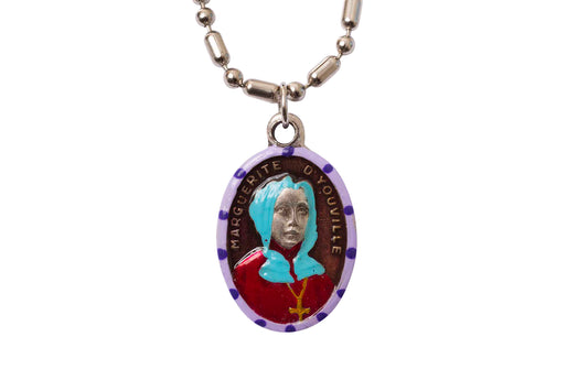 Marguerite D'Youville, Hand - Painted Saint Medal, Quebec, Invoked Against Marital Problems - Rob Clemenz SaintsforSinners