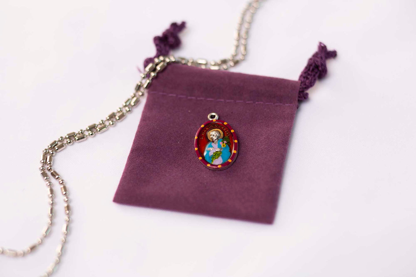 Maria Goretti, Saint Medal, Martyr, Patron of Forgiveness and Young Girls - Rob Clemenz SaintsforSinners