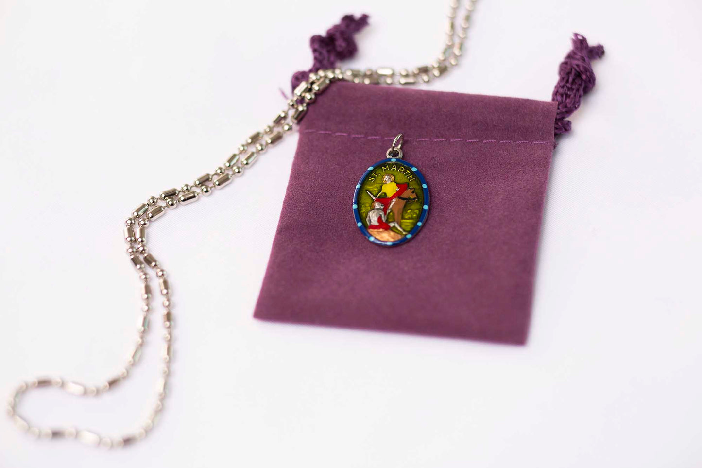 Martin of Tours, Hand - Painted Saint Medal, Patron of Bartenders, Wine Lovers, "Party - Goers" - Rob Clemenz SaintsforSinners