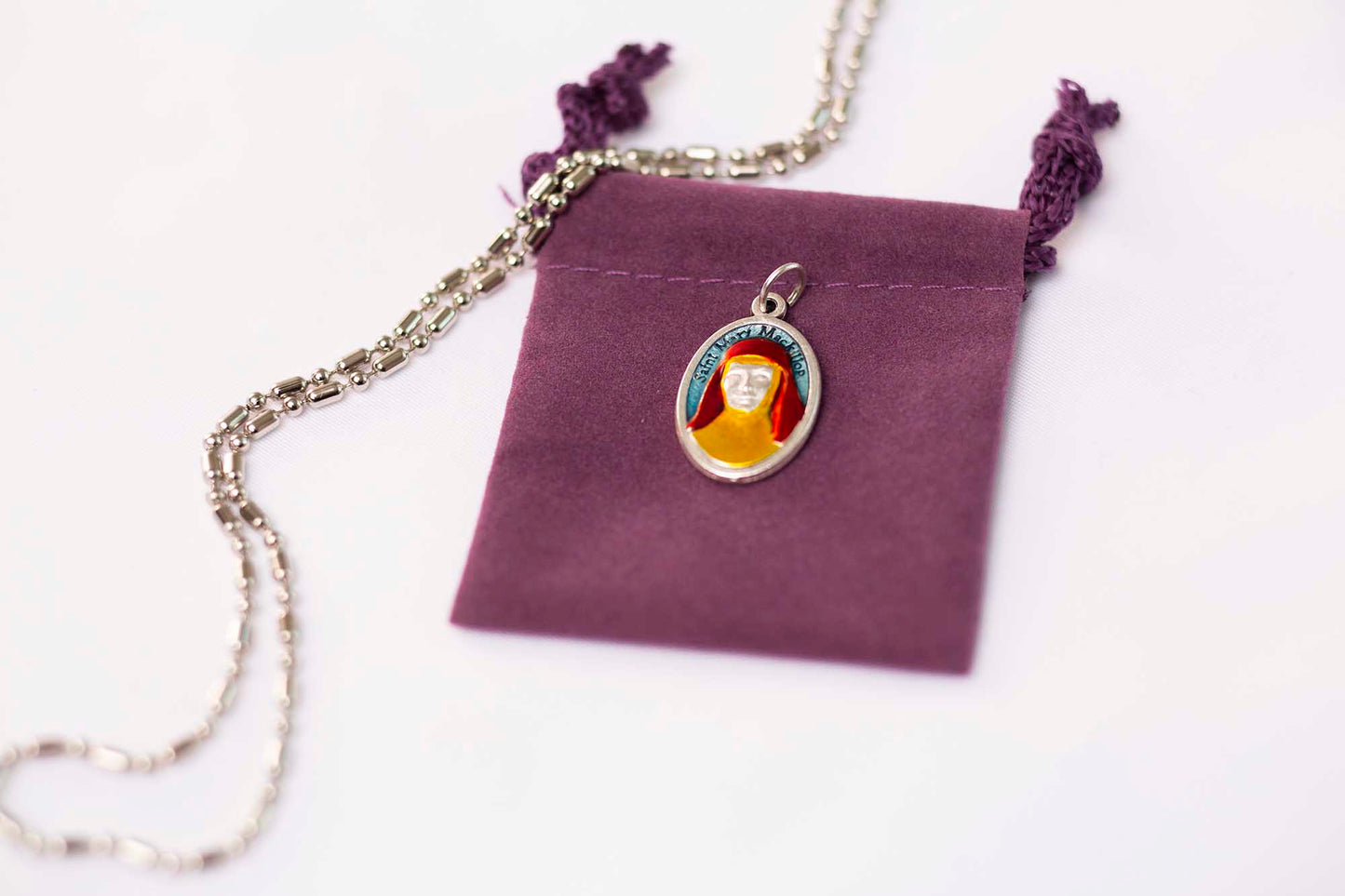 Mary MacKillop, Hand - Painted Saint Medal, Patron of Australia, Invoked Against Gossip - Rob Clemenz SaintsforSinners