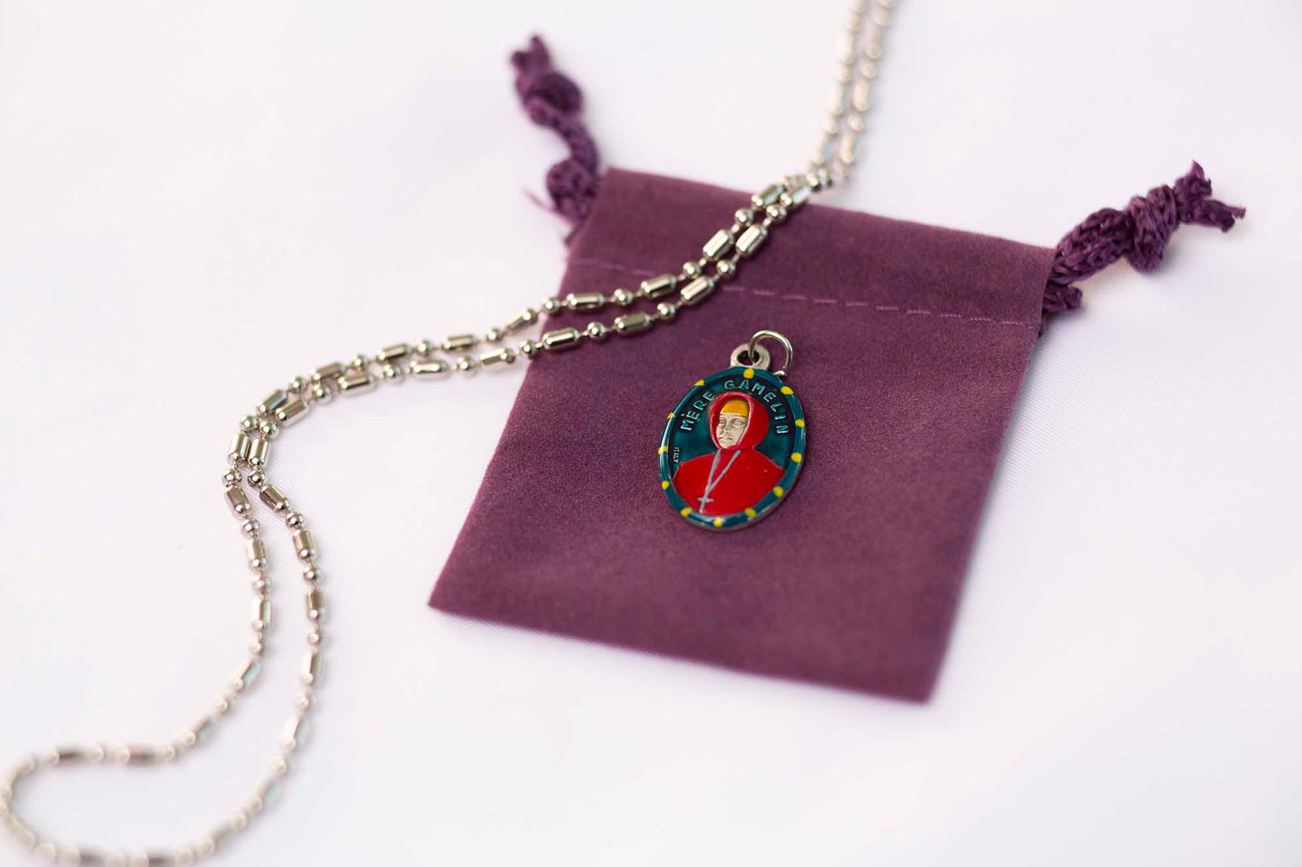 Mere Gamelin Medal, Hand - Painted Saint Medal, Canada, Montreal, Patron of Poor - Rob Clemenz SaintsforSinners
