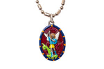 Saint Michael the Archangel Medal - Hand-Painted on imported Italian Silver by Saints For Sinners