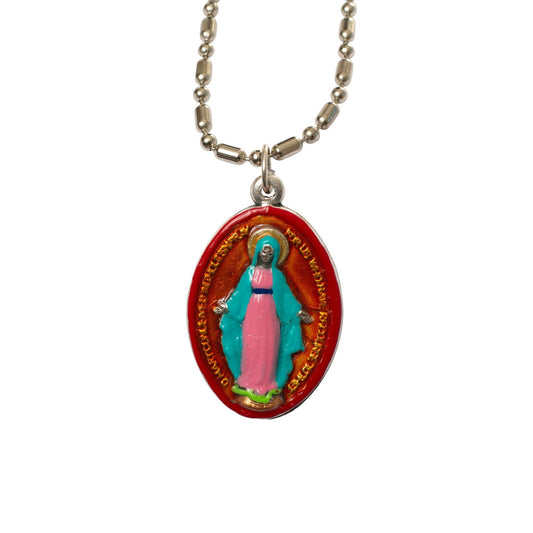Miraculous Medal - Medium, Hand - Painted Saint Medal, Blessed Virgin Mary, Special Grace - Rob Clemenz SaintsforSinners