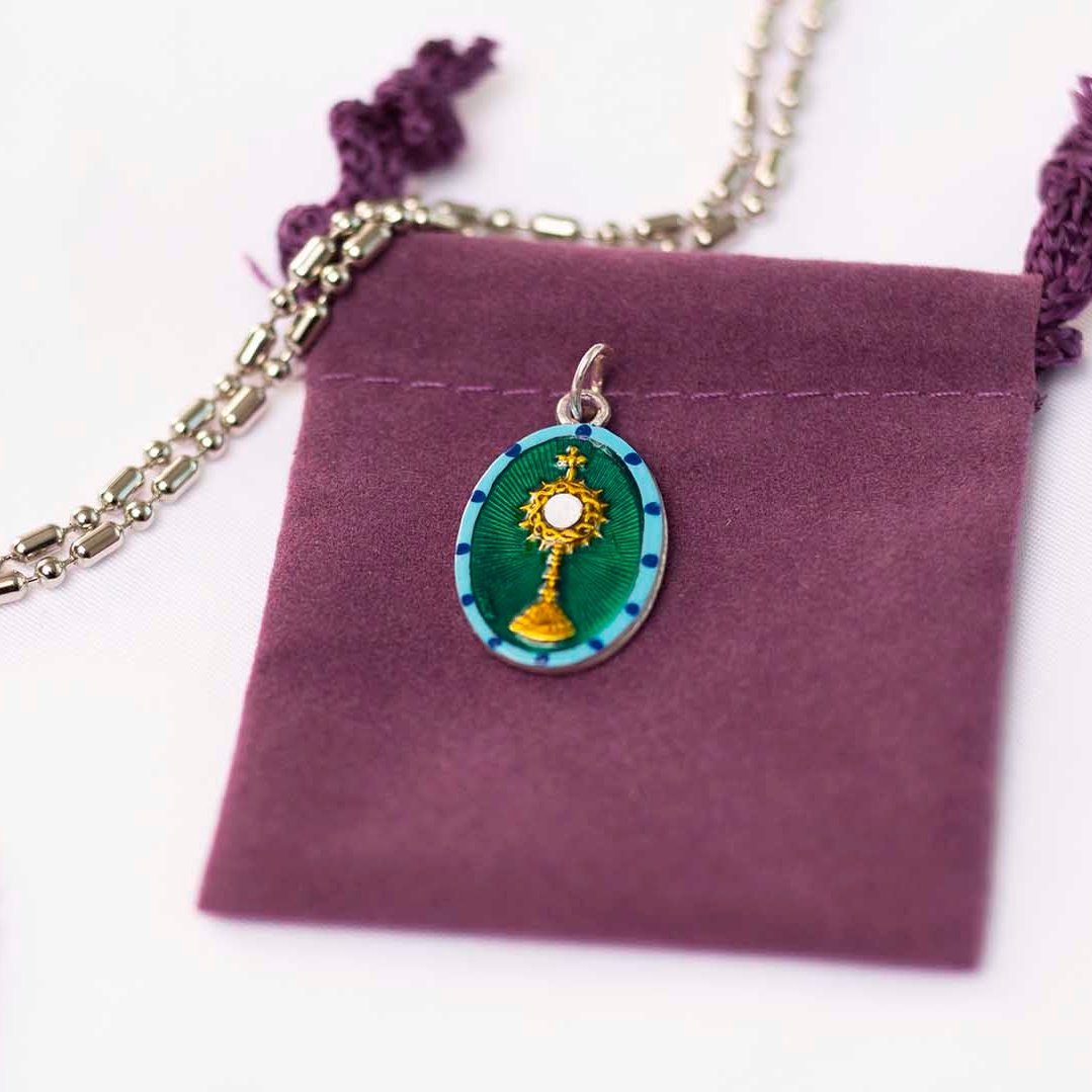 Blessed Sacrament Monstrance Medal, First Communion, Eucharist, Altar Servers - Rob Clemenz SaintsforSinners