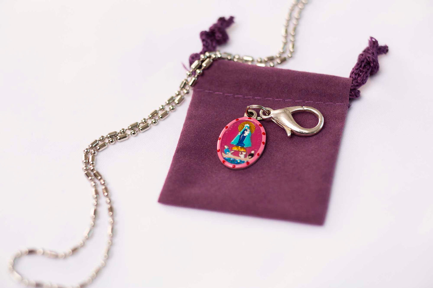 Our Lady of Charity, Hand - Painted Saint Medal, Patron of Cuba, Guidance & Safety - Rob Clemenz SaintsforSinners